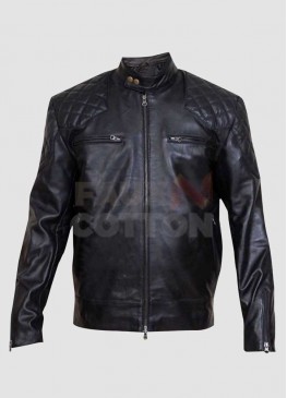 David Beckham Brazil Motorcycle Quilted Jacket